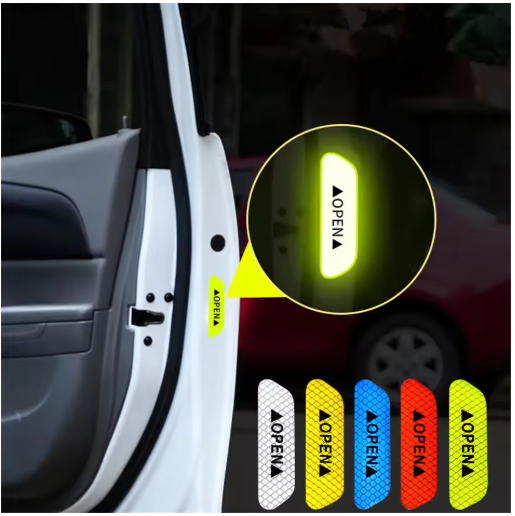 4PCS set Car Reflective Strips Warning Stickers For Kia Ceed Sportage Rio 3 4 Pi