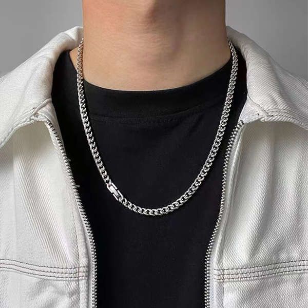 Cuban stainless chain necklace for boys