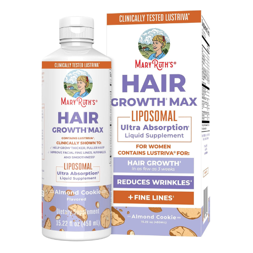 MaryRuth Organics Women’s Hair Growth MAX Liposomal – Lustriva® + Biotin 10000mc