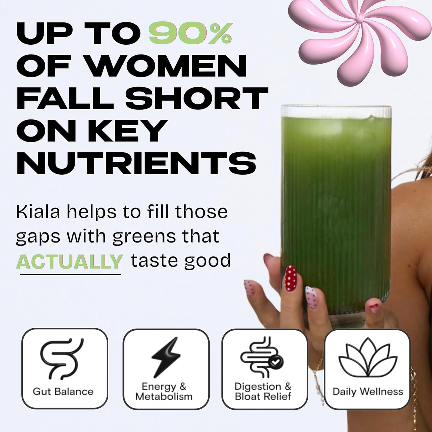 Kiala Nutrition Super Greens – Organic Greens Powder with Spirulina & Chlorella 