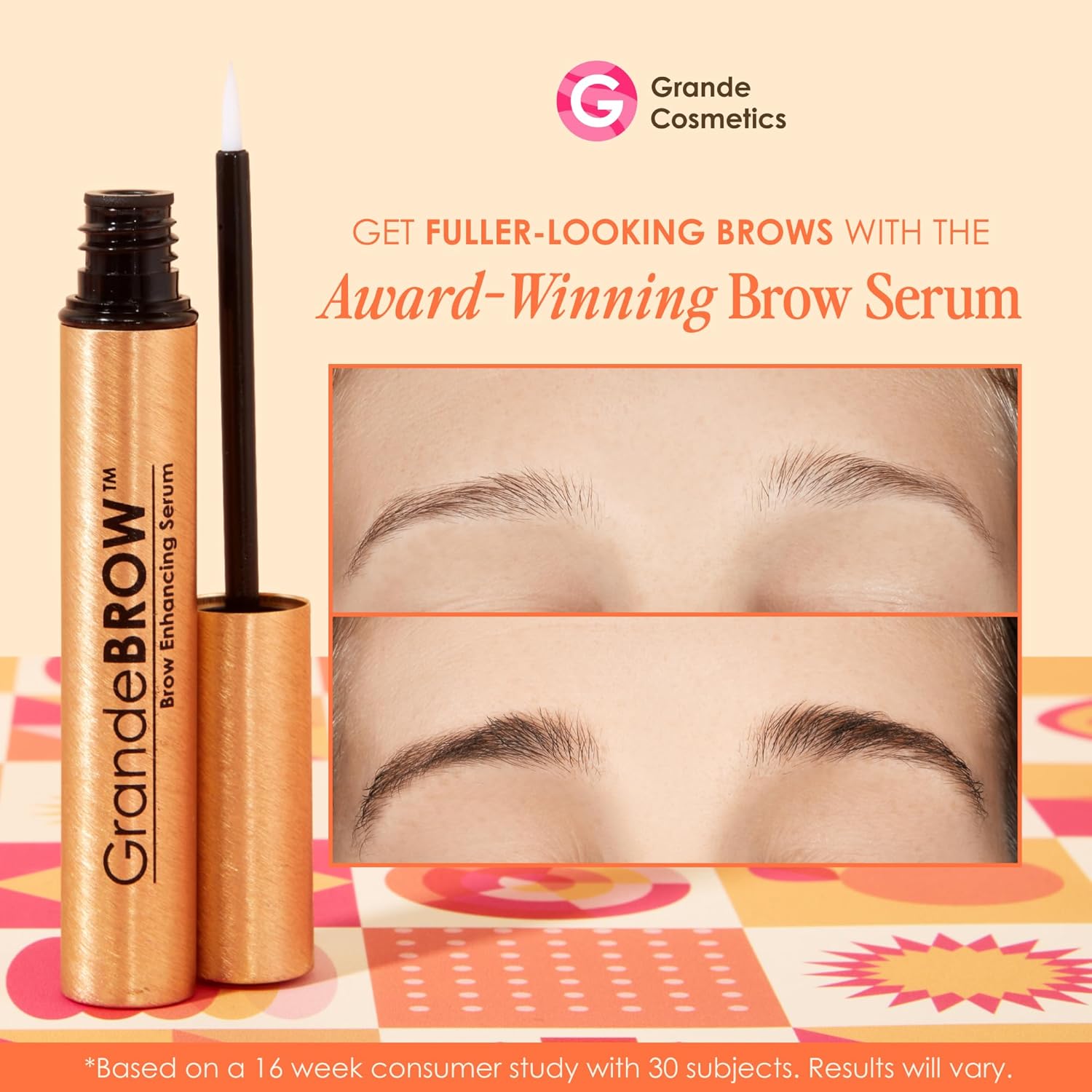 Grande Cosmetics GrandeBROW Brow Enhancing Serum – Vitamins, Peptides & Amino Ac