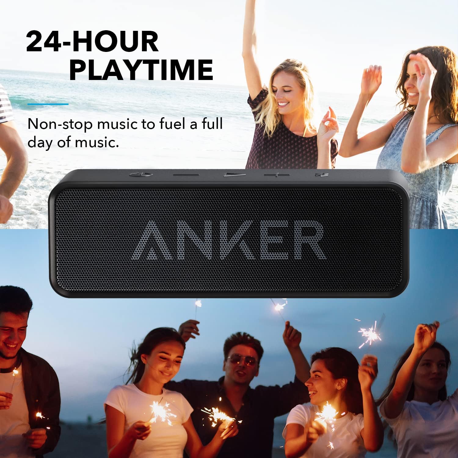 Anker Soundcore Upgraded Bluetooth Speaker – Portable Wireless Speaker, IPX5 Wat