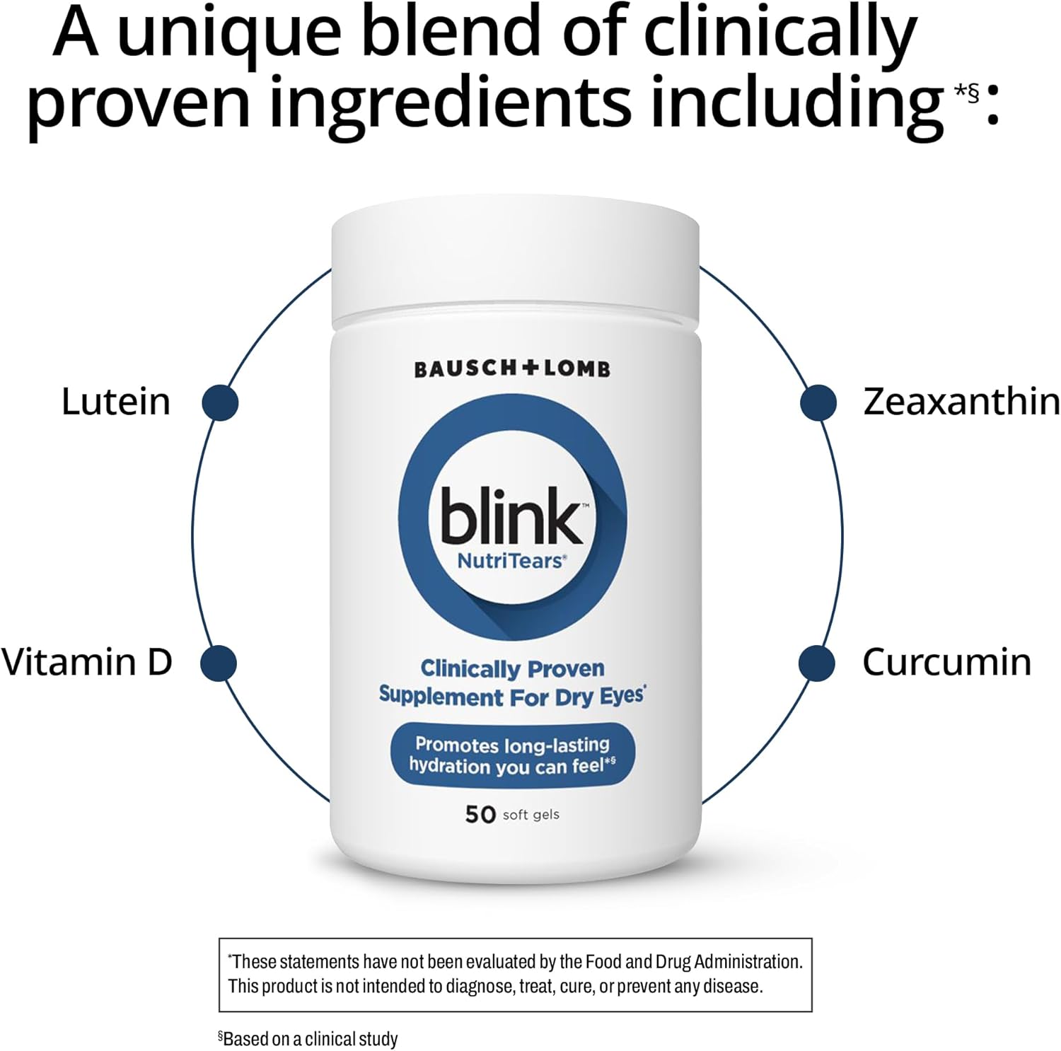 Blink NutriTears Dry Eye Supplement – Clinically Proven Eye Care Formula with Lu