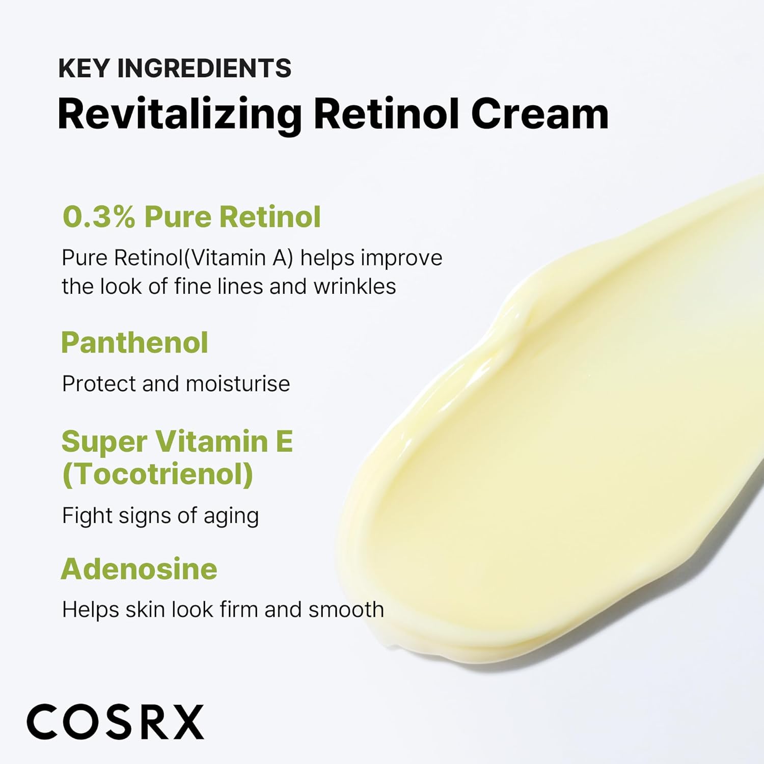COSRX Retinol 0.3% Cream, Anti-Aging Eye & Neck Cream for Wrinkles & Fine Lines,