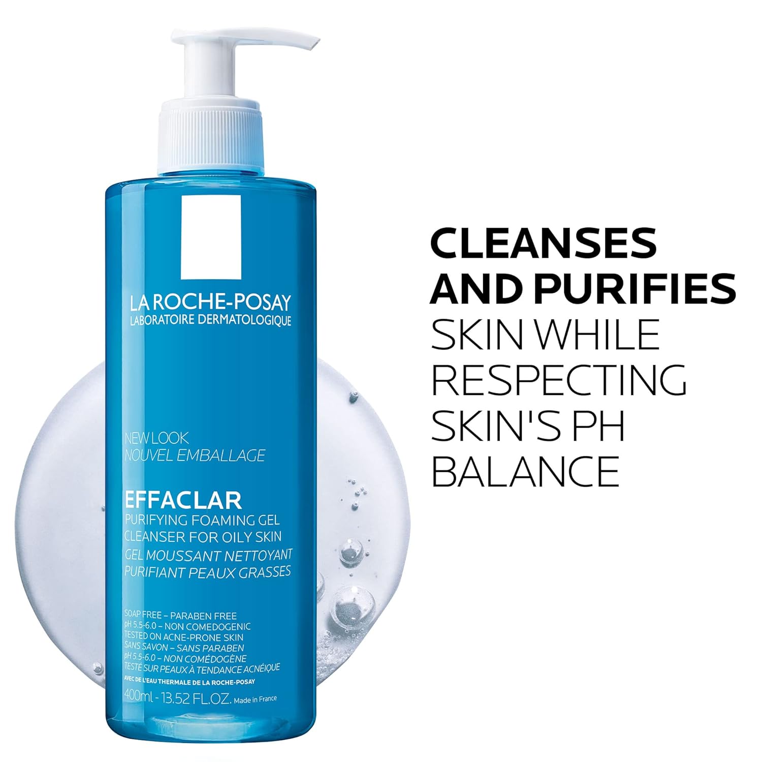 La Roche-Posay Effaclar Purifying Foaming Gel Cleanser – Oil-Free Face Wash for 