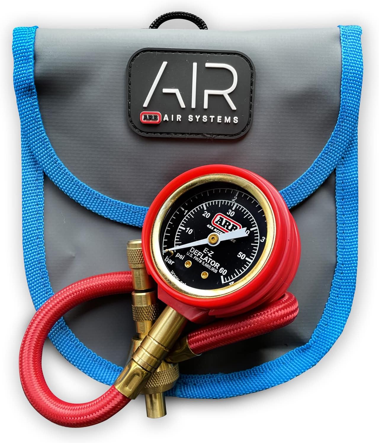 ARB ARB600 E-Z Deflator Kit – 10–60 PSI (0–4 BAR) Tire Pressure Gauge, Rapid Air
