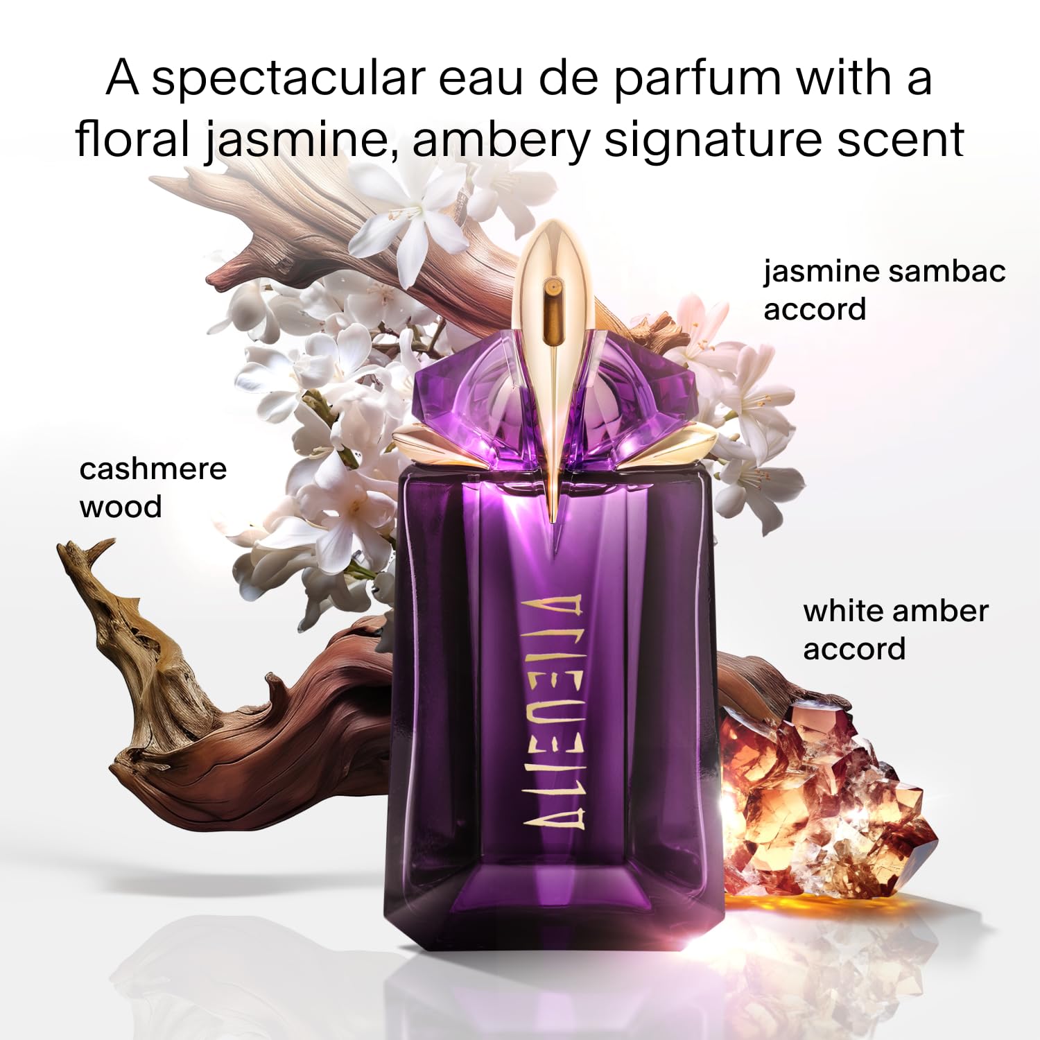 Mugler Alien Eau de Parfum for Women – Long-Lasting Floral & Woody Fragrance wit