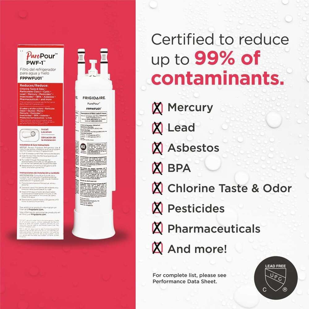 Frigidaire FPPWFU01 PurePour PWF-1 Water Filter – Genuine Refrigerator Replaceme