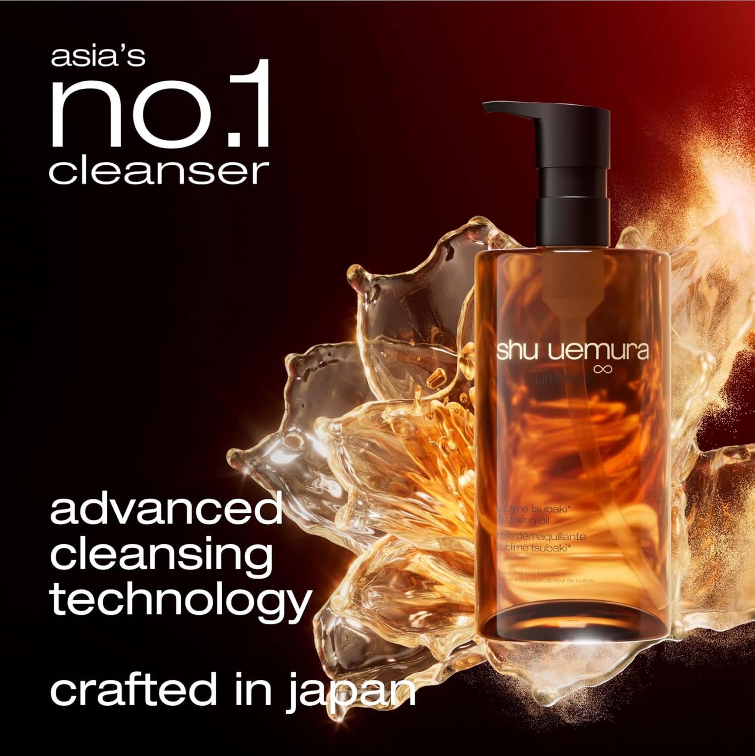 Shu Uemura Ultime8 Sublime Tsubaki Cleansing Oil – Gentle Makeup Remover & Facia