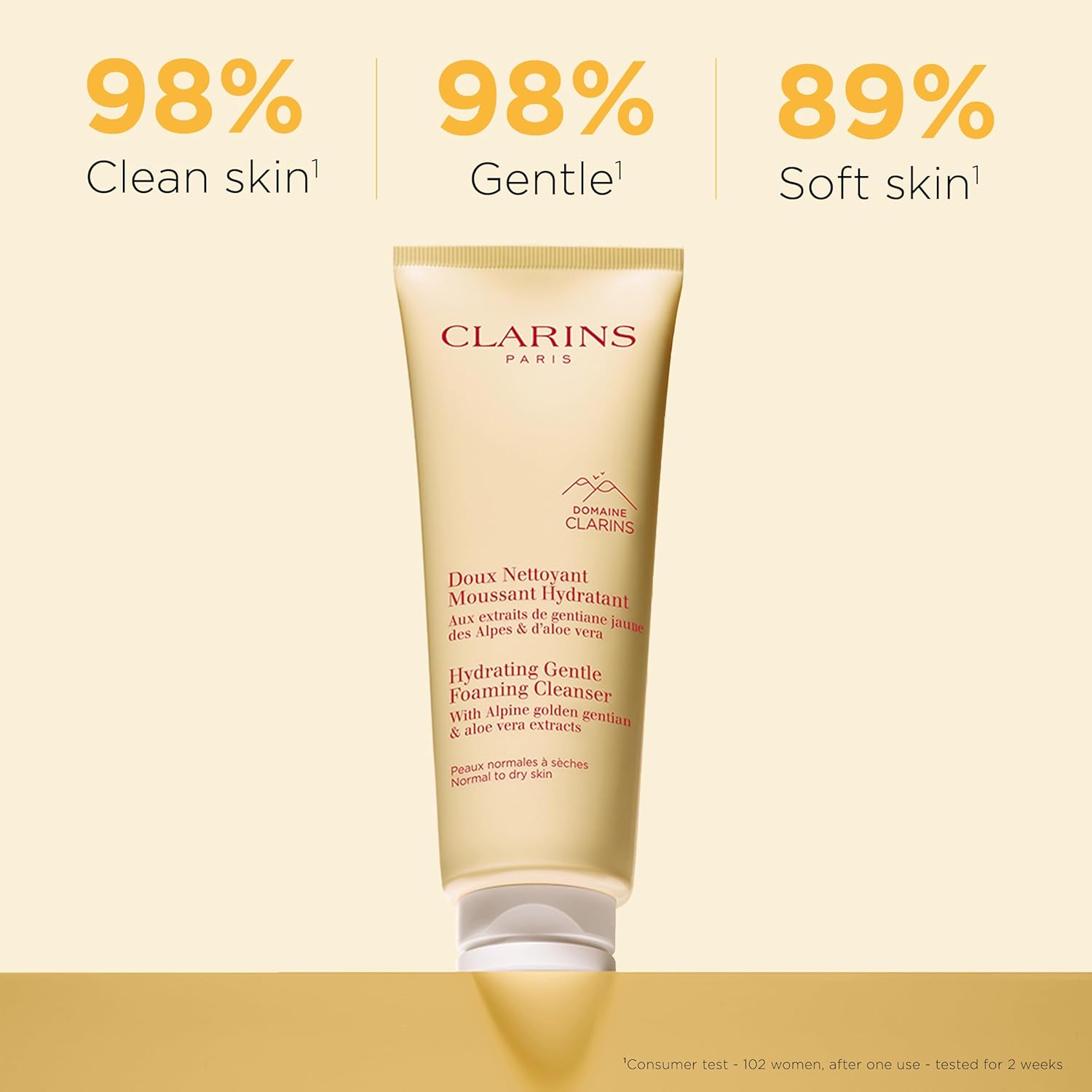 Clarins Hydrating Gentle Foaming Face Cleanser – Soap-Free & SLS-Free Cleanser w