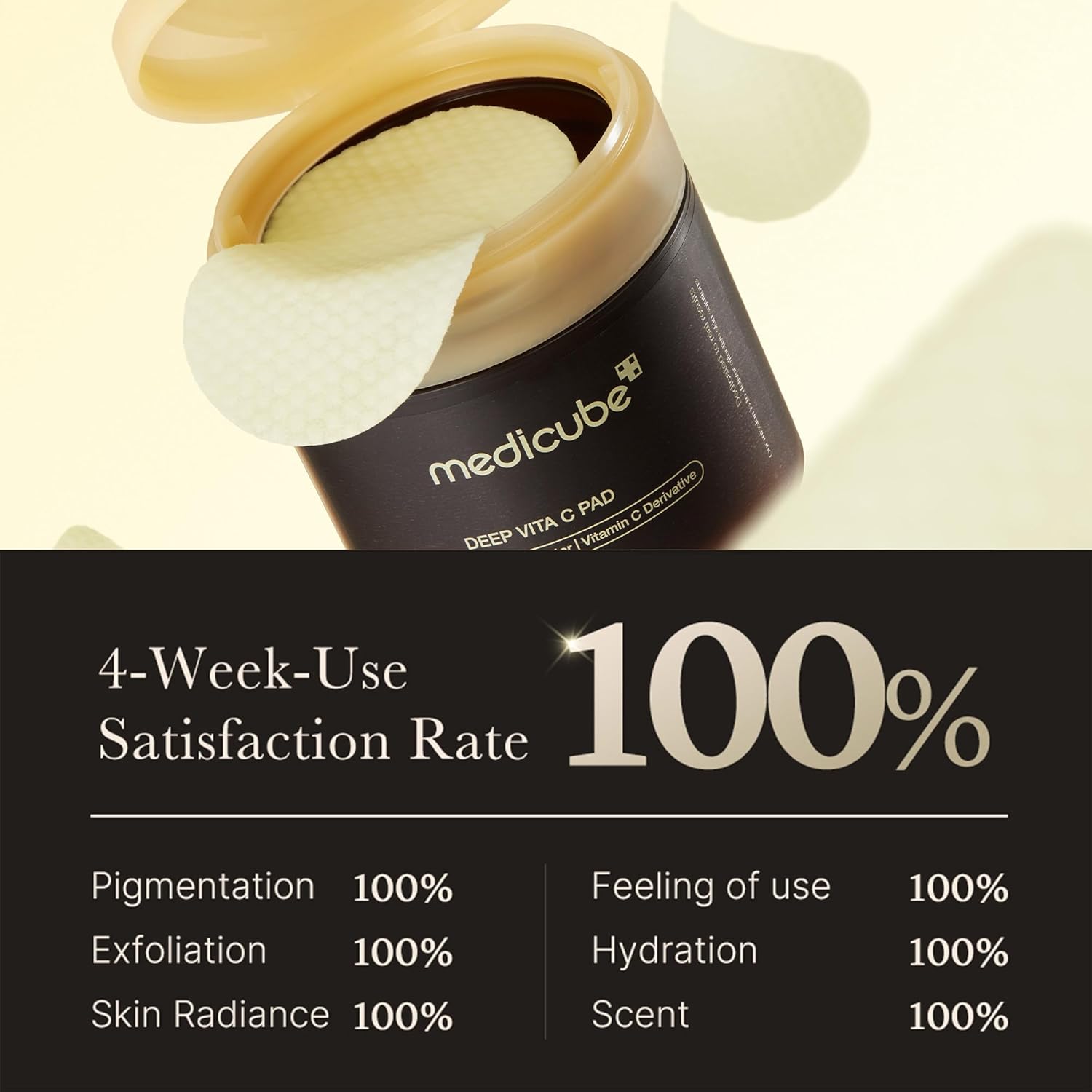 medicube Deep Vita C Facial Pads – Vitamin C Toner Pads for Uneven Skin Tone, Br