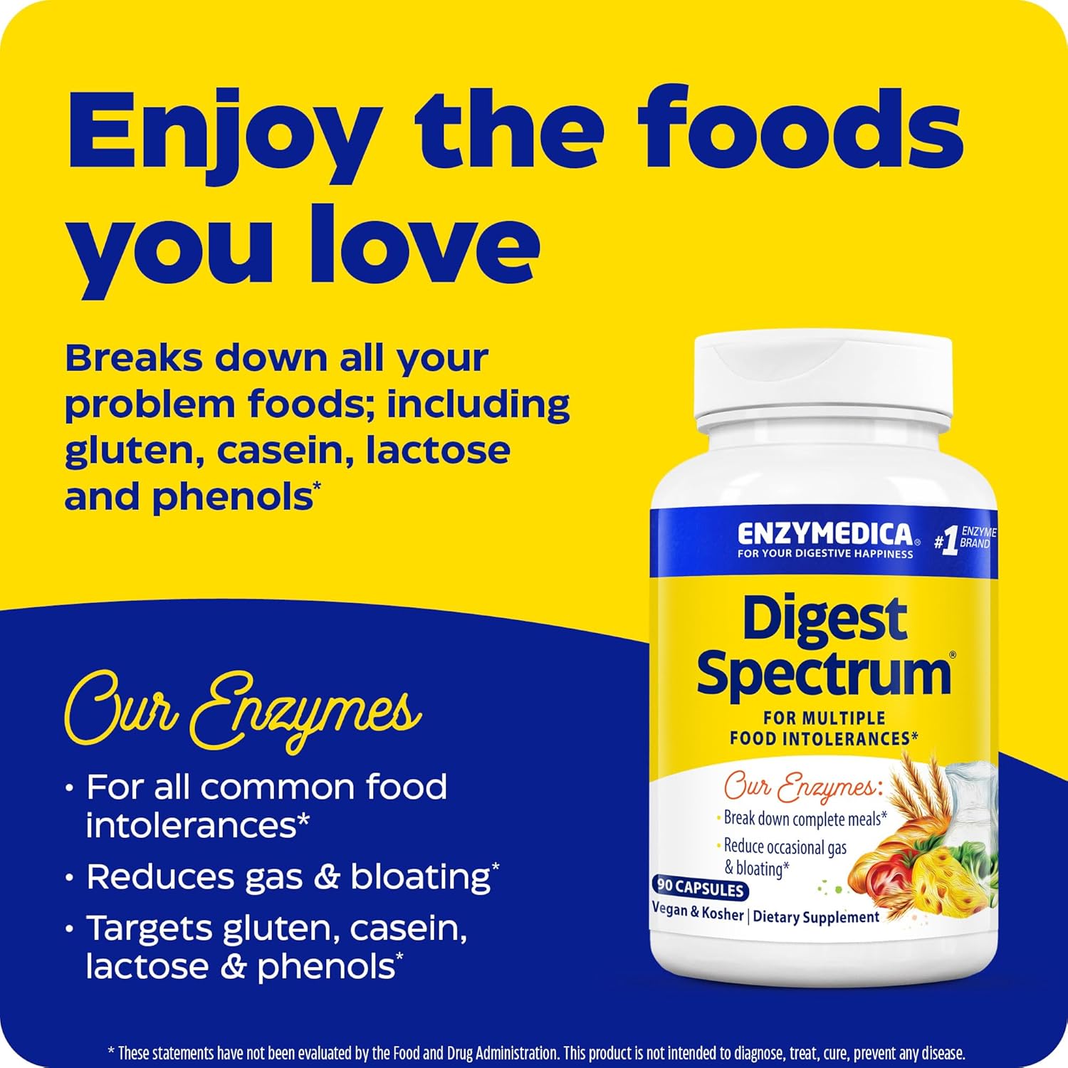 Finally, eating with confidence is possible again.* Enzymedica Digest Spectrum i