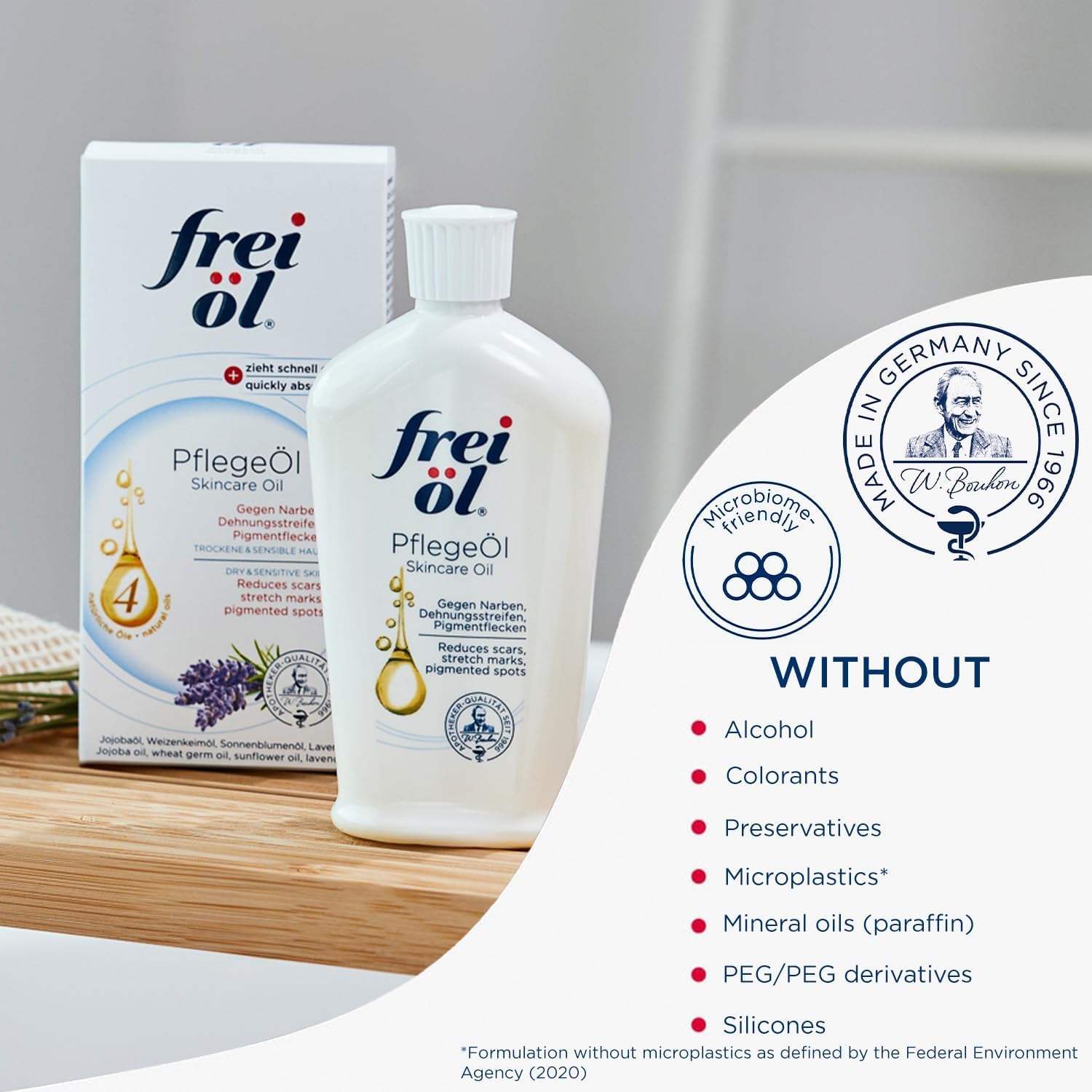 frei öl Skincare Oil – Fast-Absorbing Nourishing Body & Vitamin E Oil for Stretc