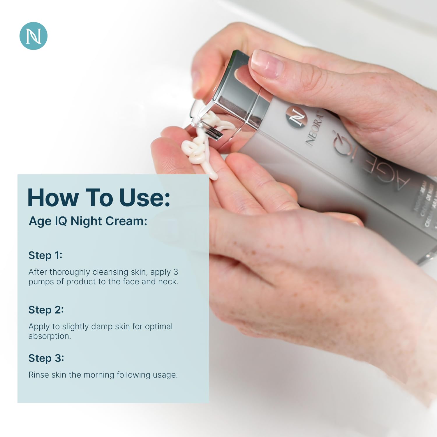 Neora Age IQ Night Cream | Bidens Pilosa, Peptides & Hyaluronic Acid | Anti-Agin