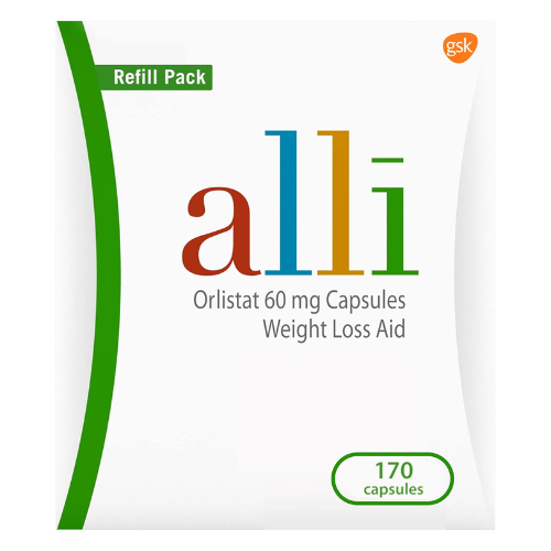 alli Diet Weight Loss Supplement Pills – Orlistat 60mg Capsules for Weight Manag