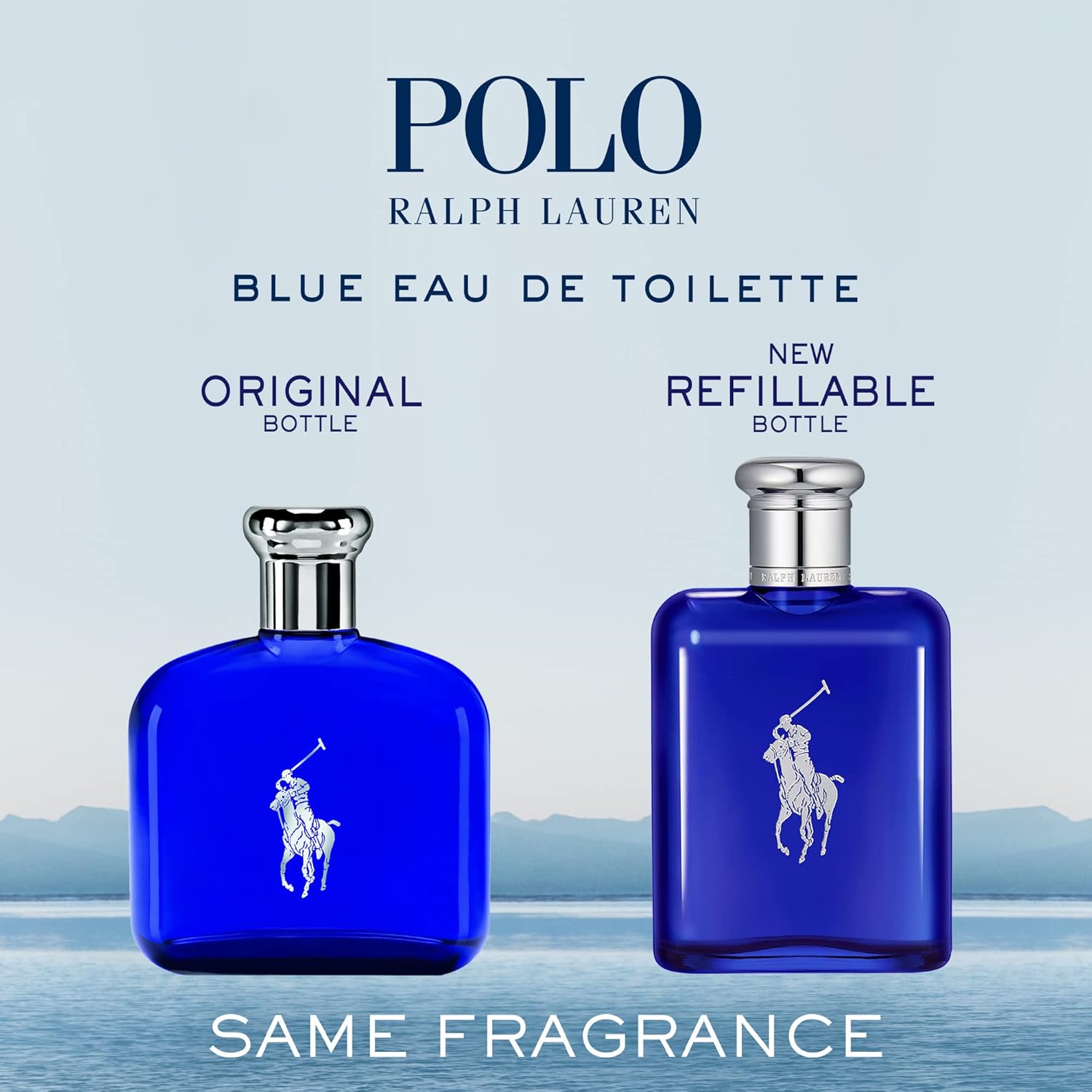 Ralph Lauren Polo Blue Eau de Toilette for Men – Fresh & Aquatic Cologne with Ci