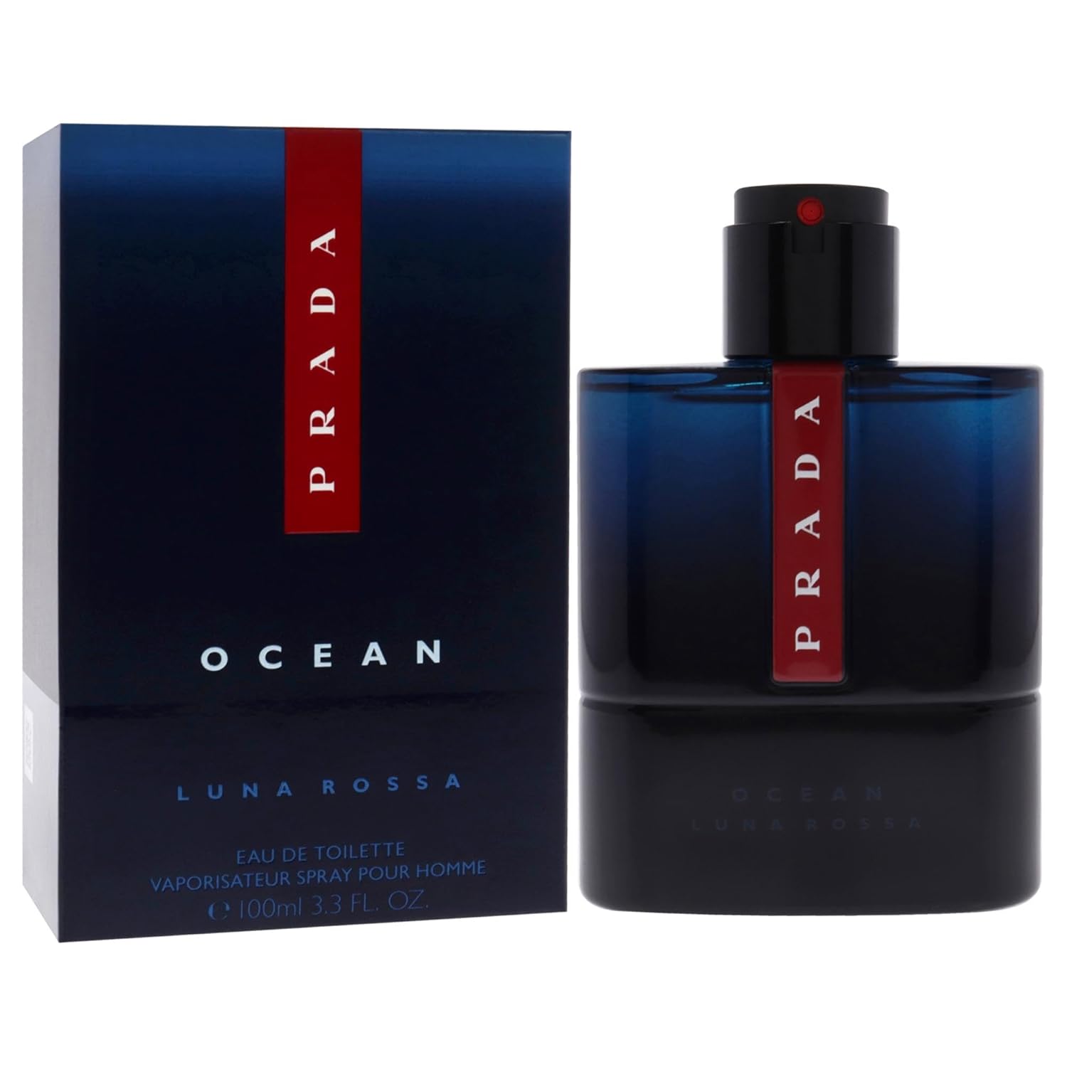 Prada Luna Rossa Ocean Eau de Toilette for Men 3.3 oz – Fresh Aquatic Aromatic M