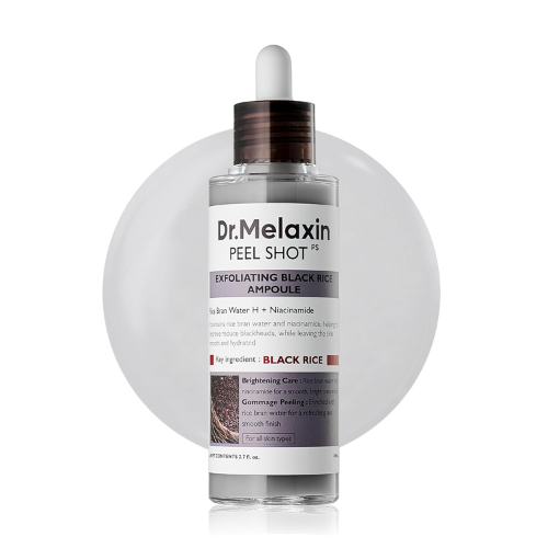 Dr. Melaxin Peel Shot Glow Rice Peeling Ampoule 80ml – Daily Gentle Exfoliating 