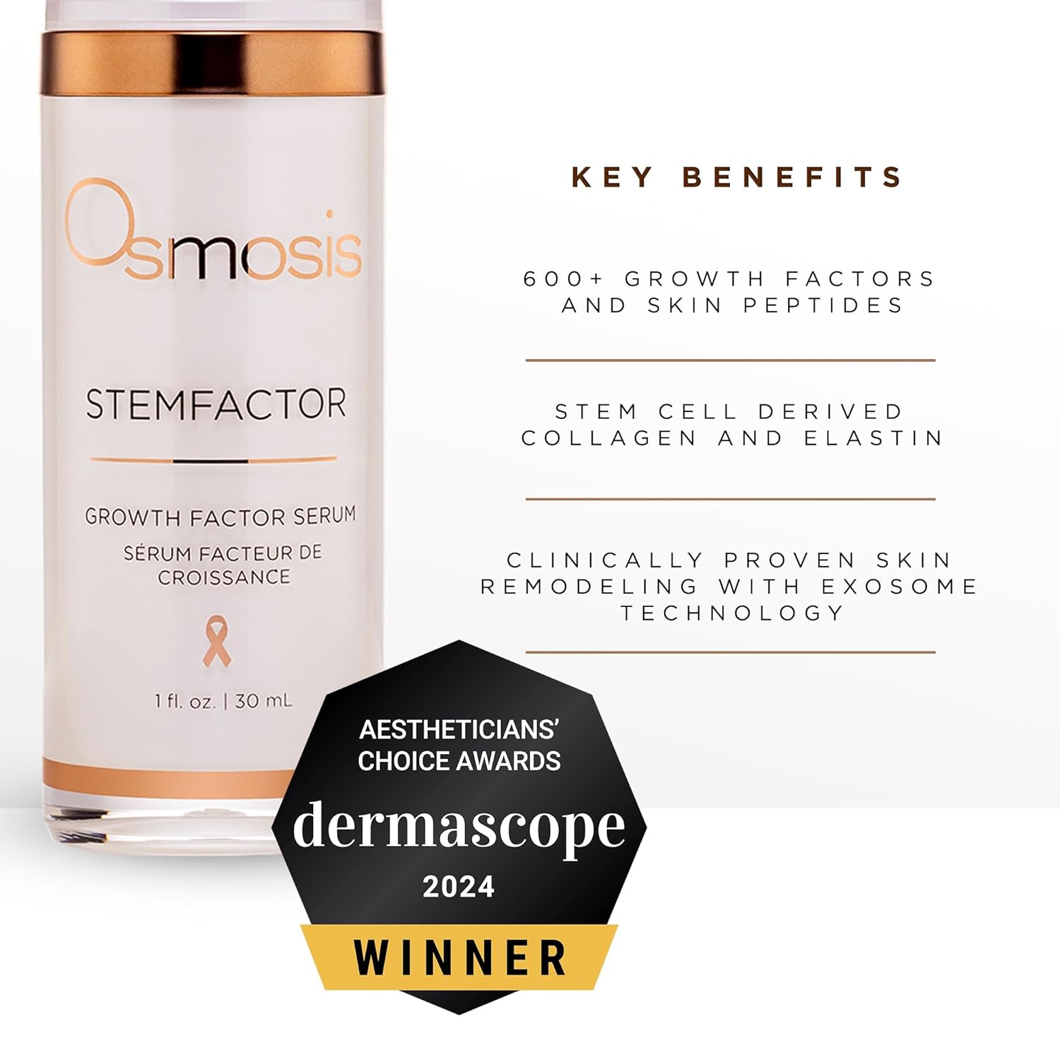 Osmosis STEMFACTOR Growth Factor Facial Serum – Stimulates Stem Cells, Reduces S