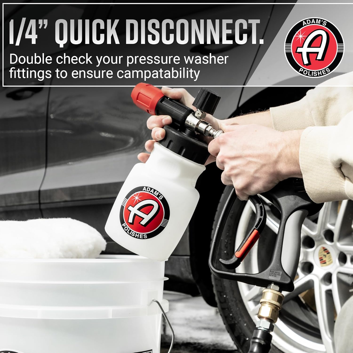 Adam’s Polishes Premium Foam Cannon – Soap Sprayer for Car Wash with 1/4" Quick 