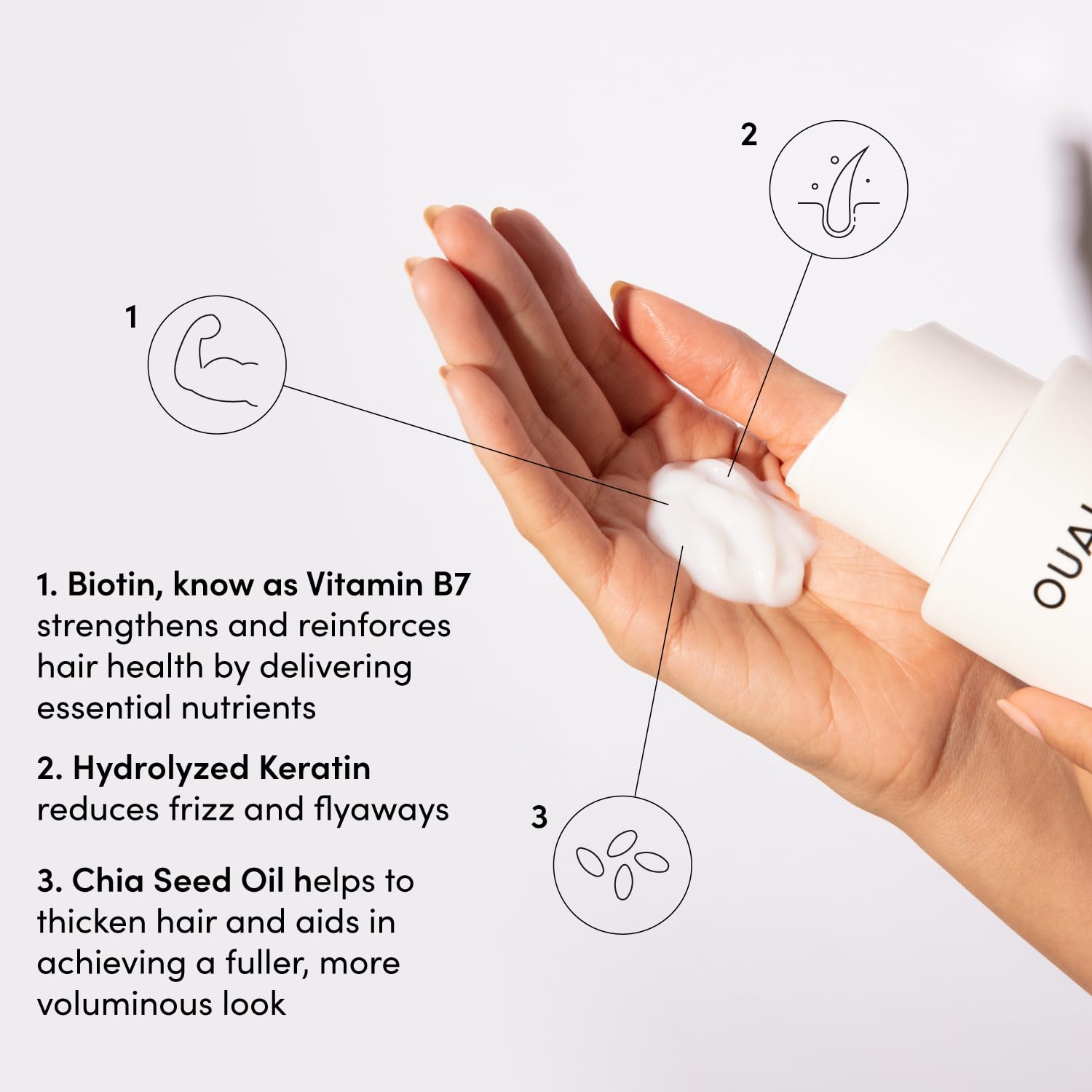 OUAI Fine Shampoo & Conditioner Set – Sulfate-Free Hair Care with Keratin, Marsh