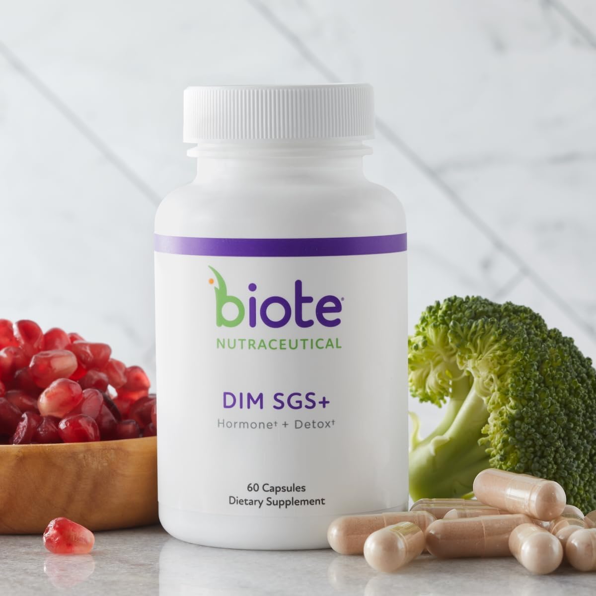 Biote Nutraceuticals DIM SGS+ – Hormone Support & Detox Supplement (60 Capsules)