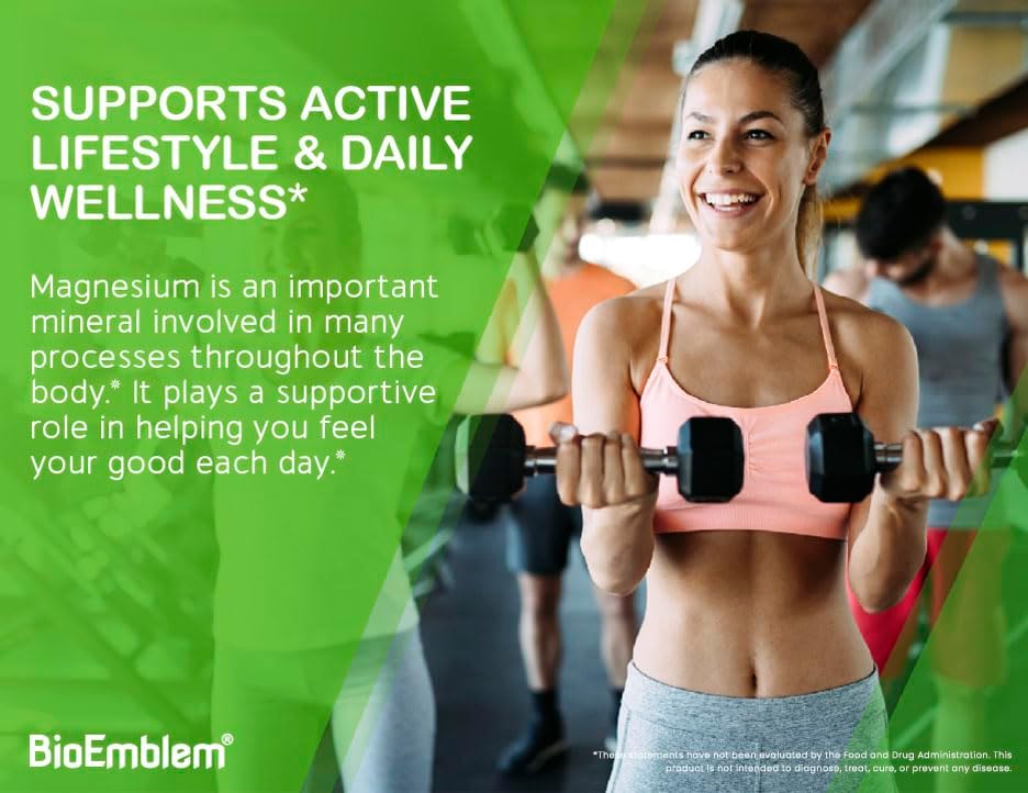 BioEmblem Triple Magnesium Complex – 300mg Glycinate, Malate & Citrate – High Ab