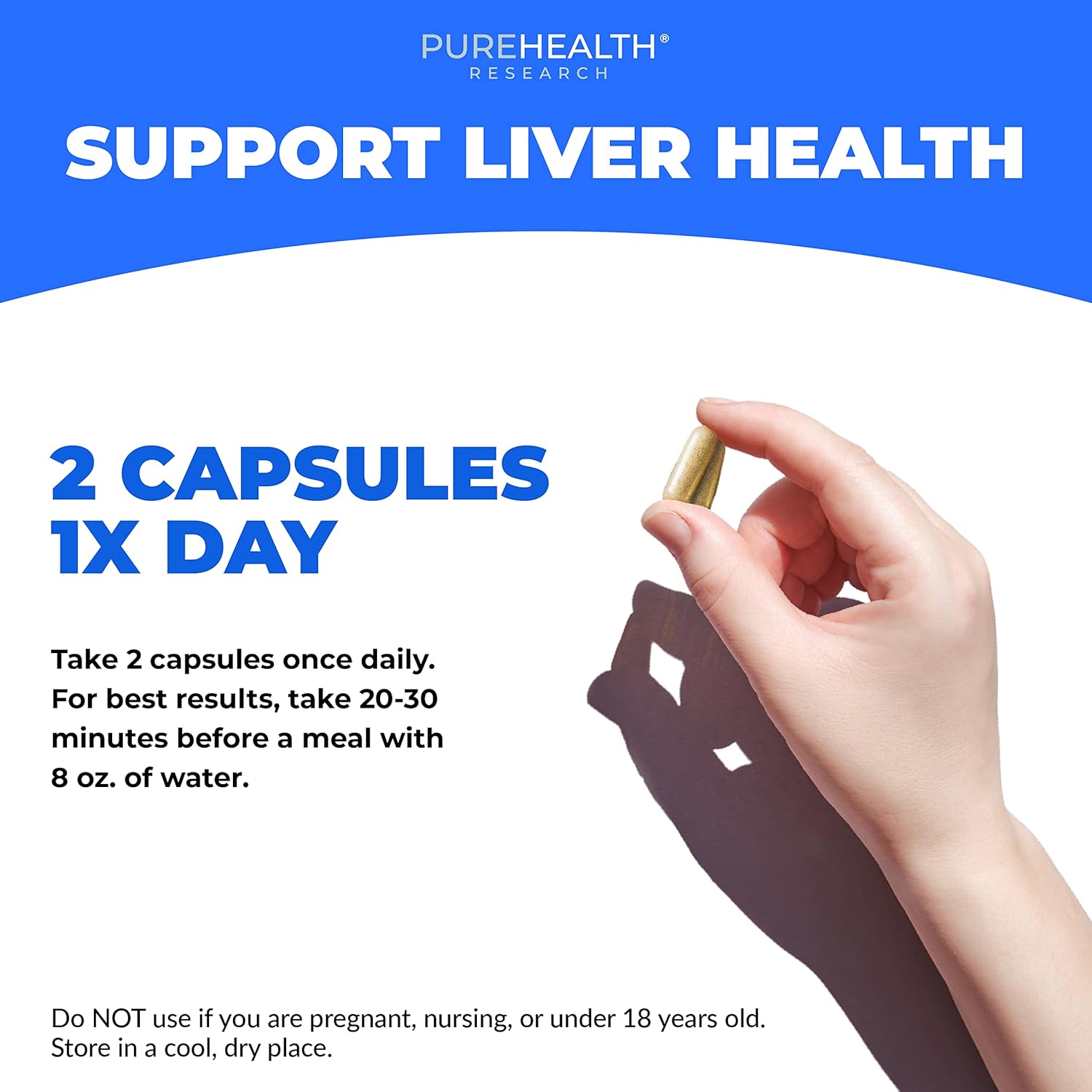 PUREHEALTH RESEARCH Liver Health – Liver Detox & Repair Supplement with Milk Thi