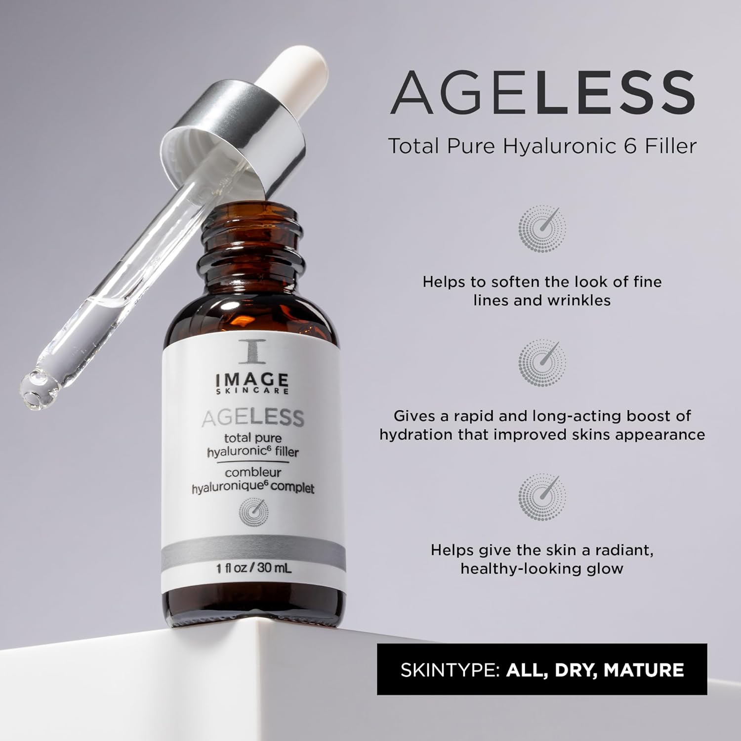 IMAGE Skincare AGELESS Total Pure Hyaluronic 6 Filler – Hydrating Facial Serum f