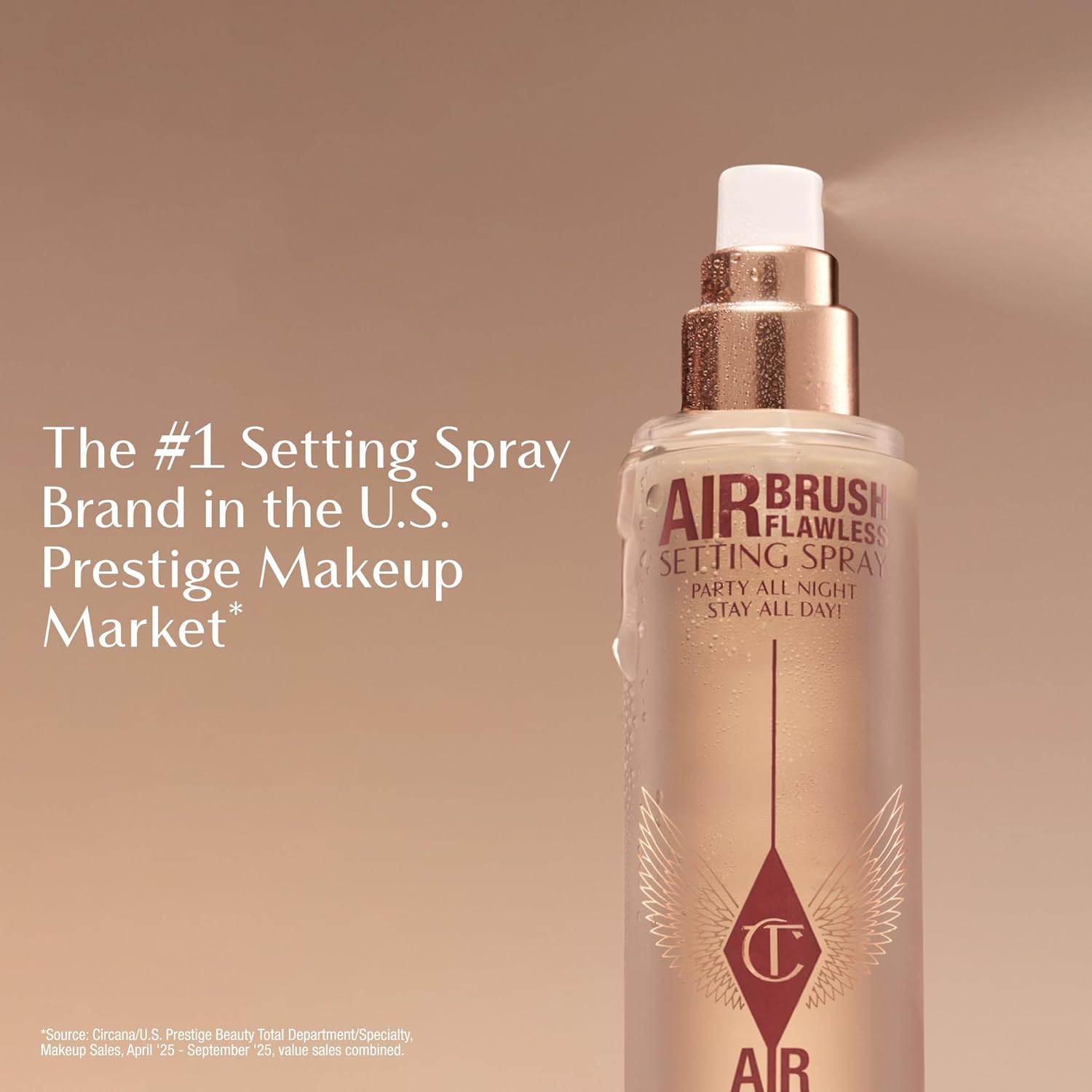 Charlotte Tilbury Airbrush Flawless Setting Spray Gift Set – Ultra-Fine Mist to 