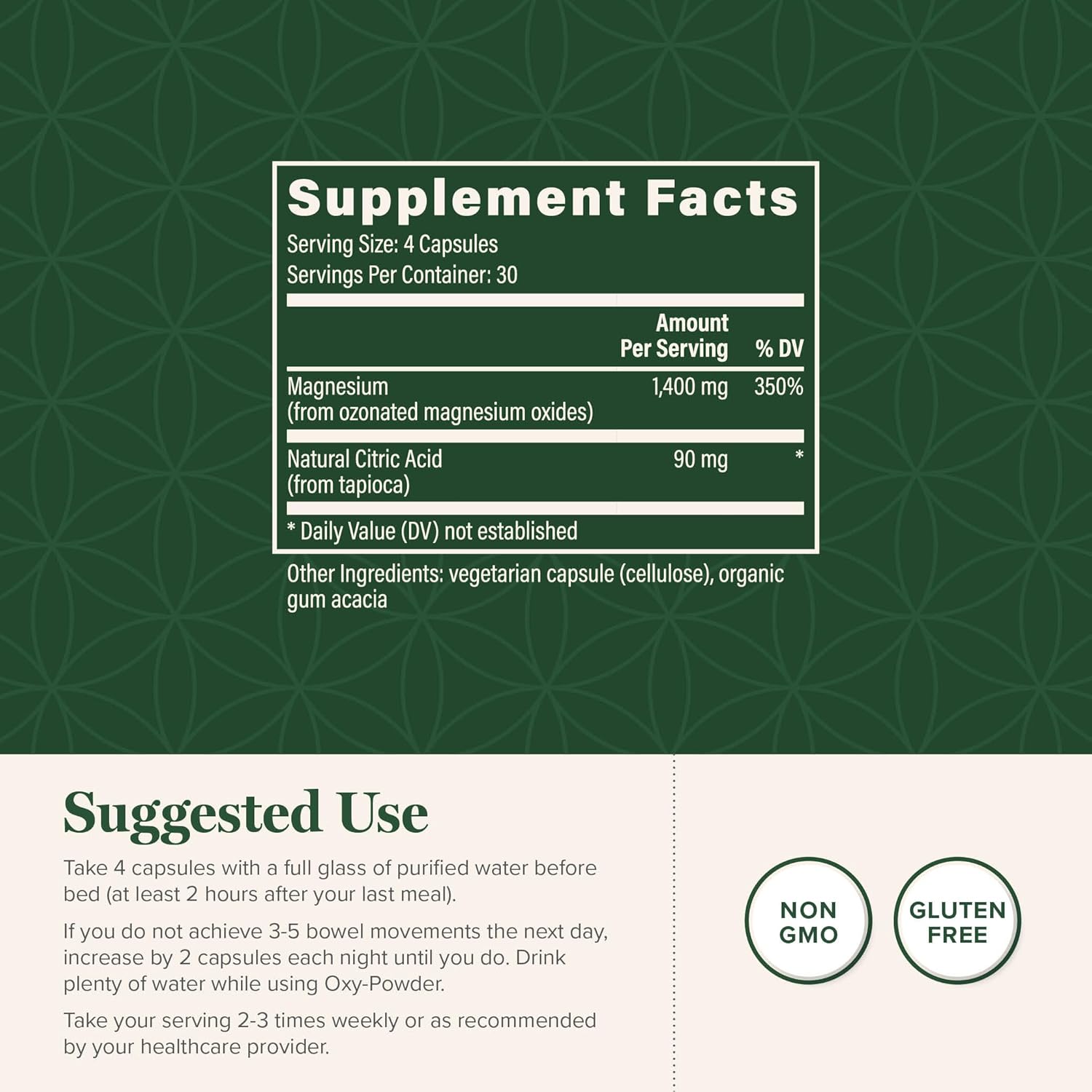 Global Healing Center Oxy-Powder – Oxygen-Based Colon Cleanser for Gentle Detox 