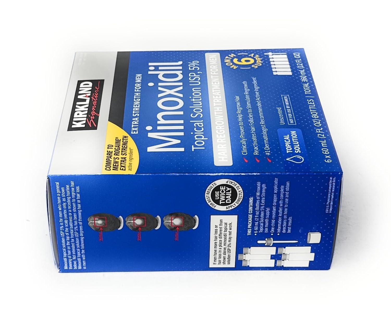 Kirkland Signature Minoxidil 5% Extra Strength for Men | Hair Regrowth Treatment