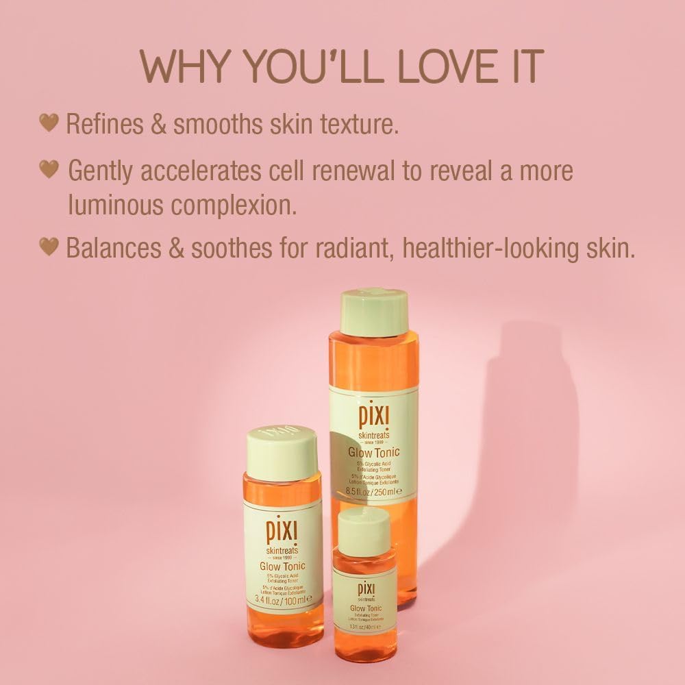 Pixi Glow Tonic Glycolic Acid Face Toner – Brightening & Radiance Boosting Daily