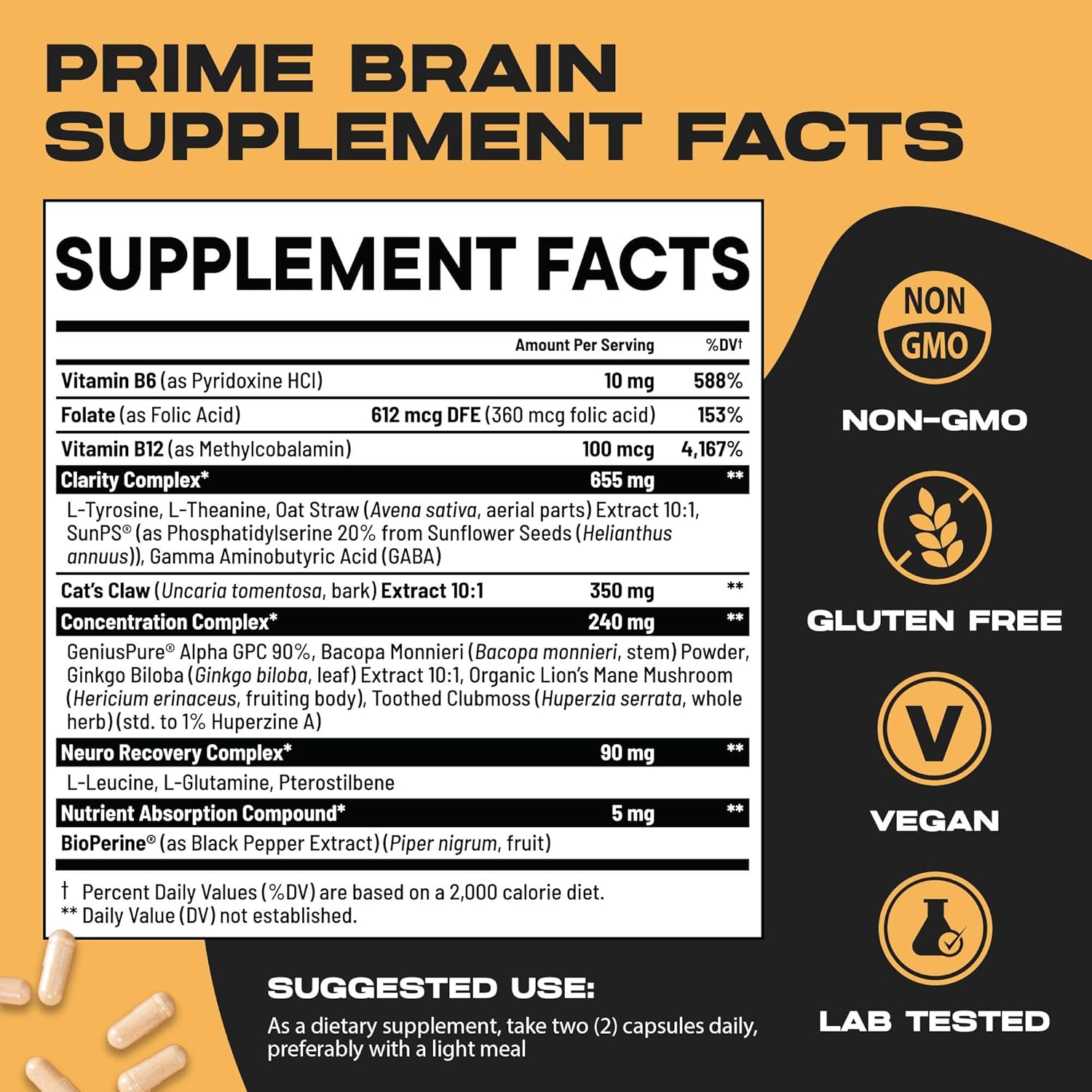 Nootrix Prime Brain Nootropic Supplement – Supports Memory, Focus, Cognitive Hea