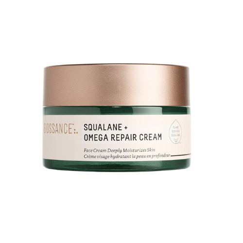 BIOSSANCE Squalane + Omega Repair Cream – Ultra-Moisturizing Face Cream with Hya