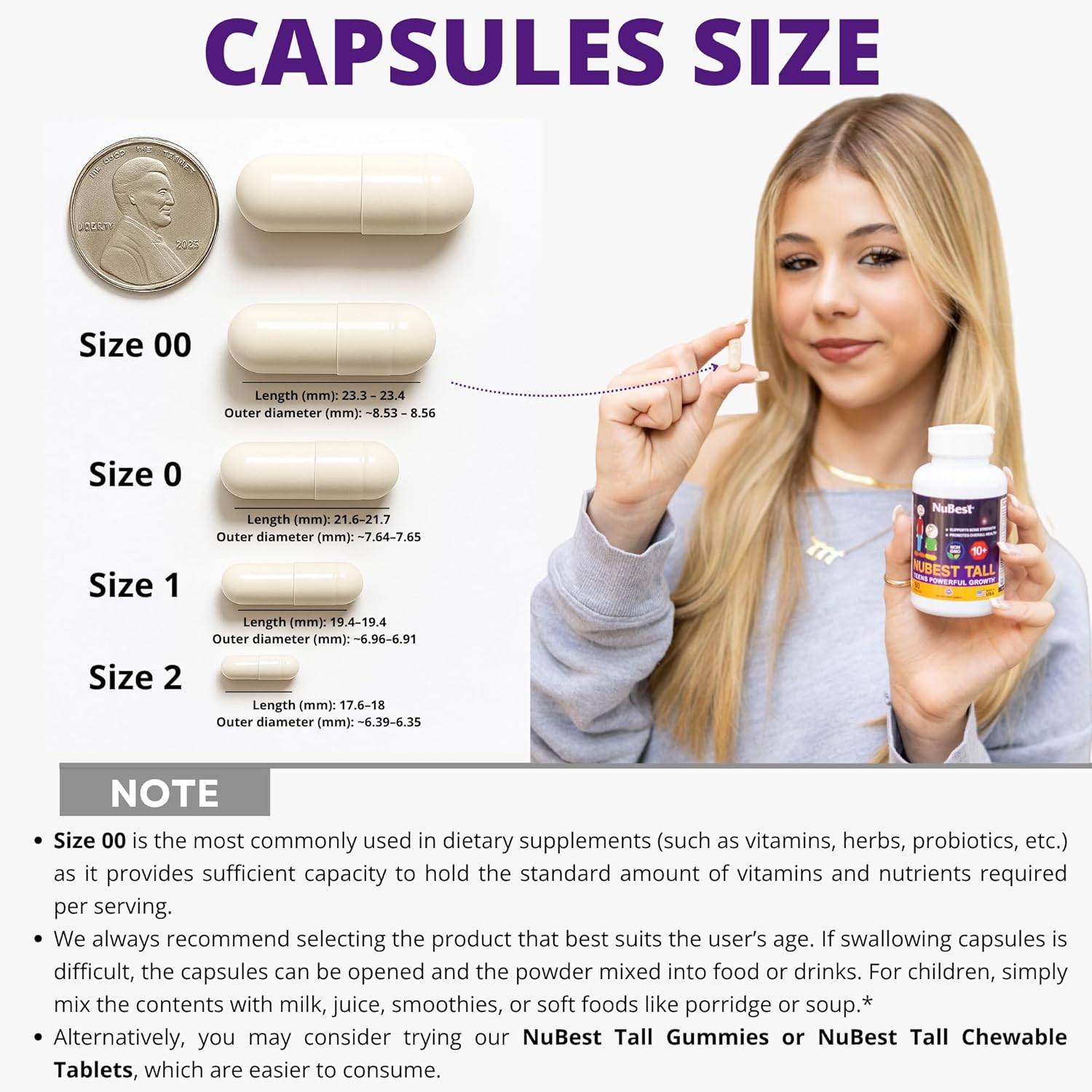 NuBest Tall 10+ Premium Bone Strength Formula – Calcium, Vitamin D3, K2 & Multiv