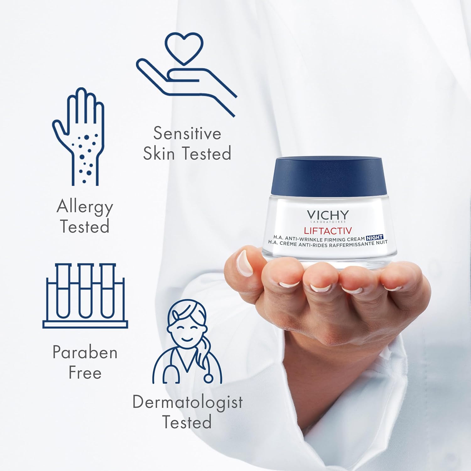 Vichy LiftActiv Supreme Night Cream – Anti-Aging Face Cream with Vitamin C & Rha