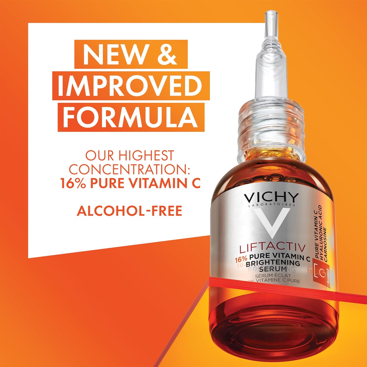 Vichy LiftActiv Vitamin C Serum for Face – Brightening Anti-Aging Serum with Pur