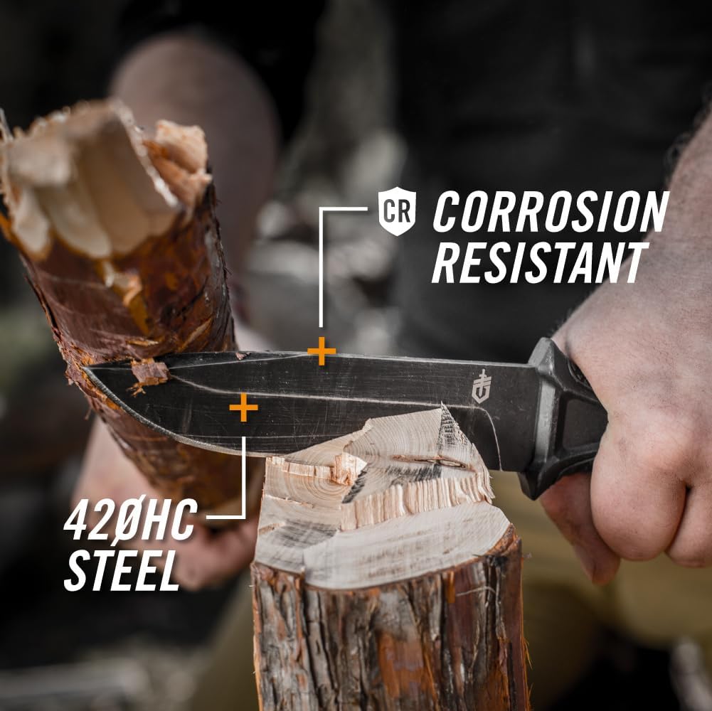 Gerber Gear StrongArm Fixed-Blade Knife – Camping & Hunting Survival Knife with 