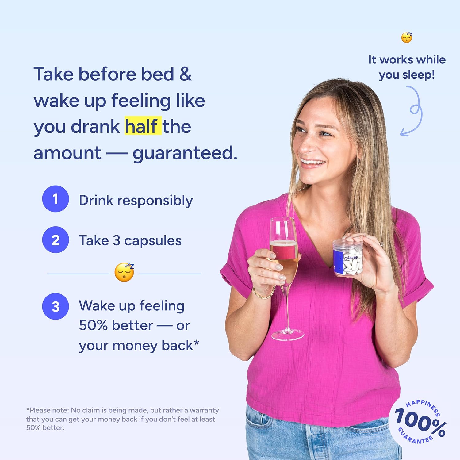 Cheers Restore – DHM & L-Cysteine Supplement for Liver Support, Hangover Relief 