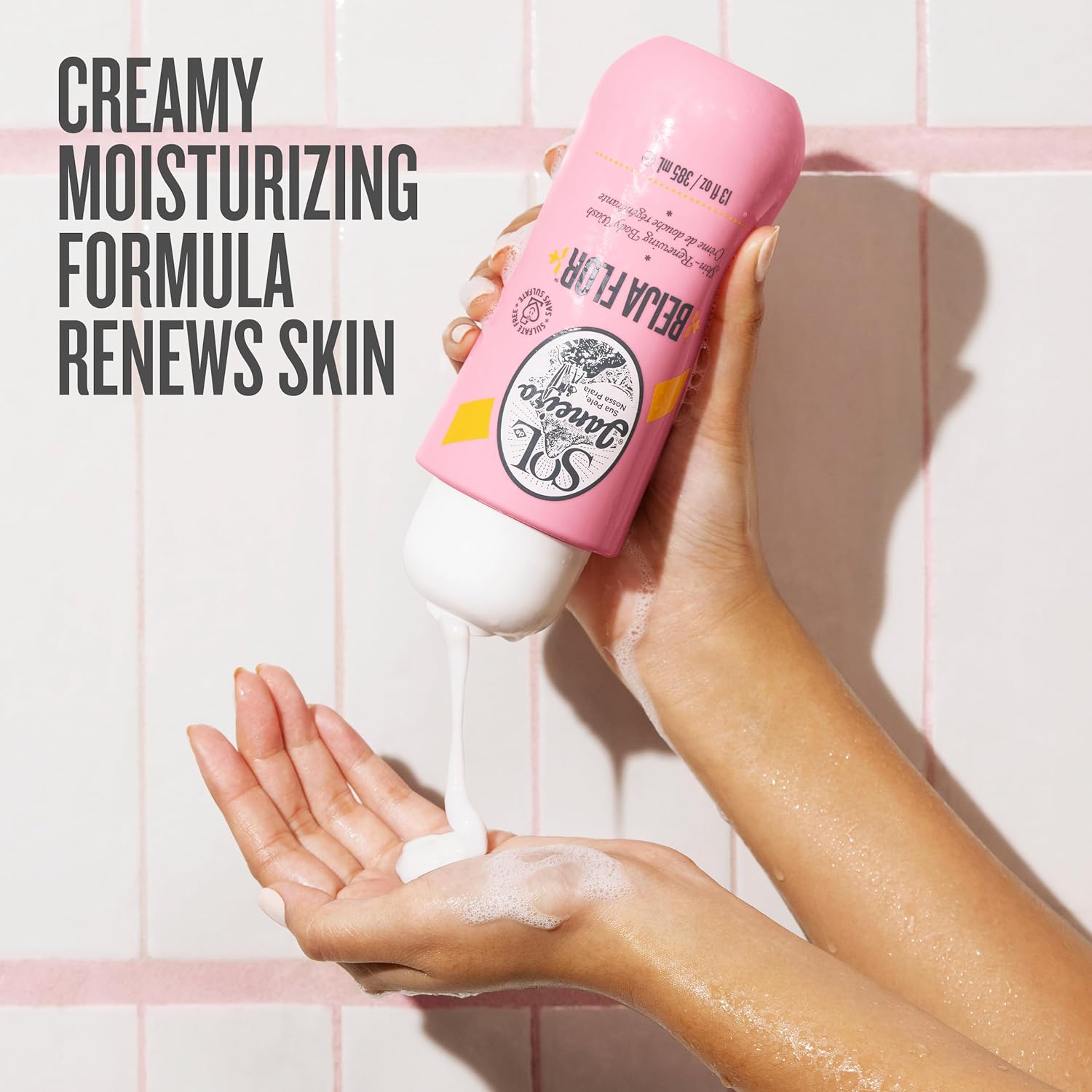 Sol de Janeiro Beija Flor Body Wash – Hydrating, Tropical Scented Shower Gel for