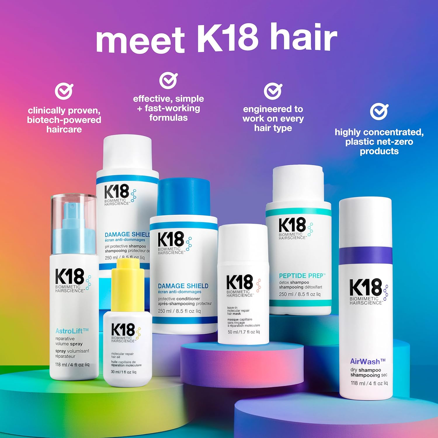 K18 Leave-In Molecular Hair Mask – Repairs Dry, Damaged & Chemically Treated Hai