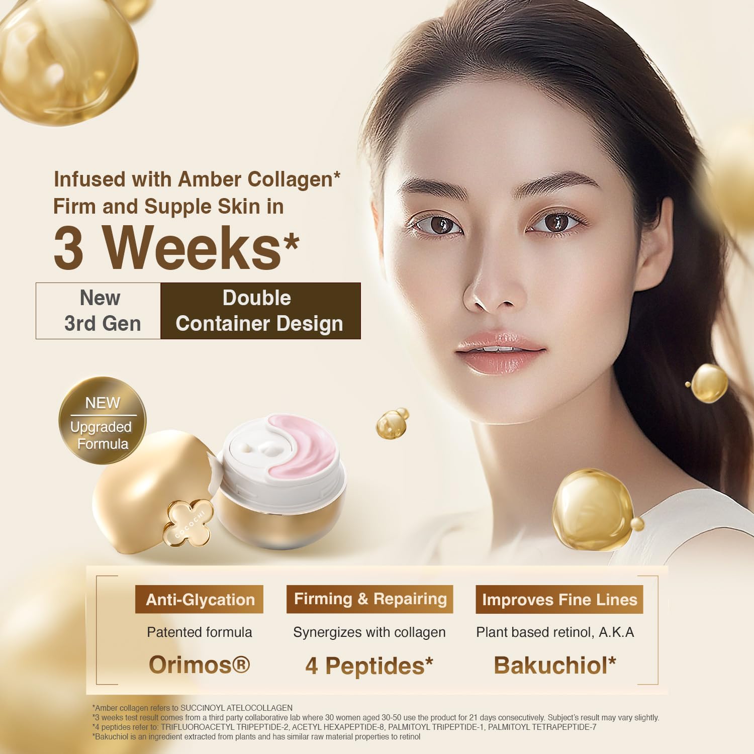 COCOCHI AG Ultimate Cream Facial Mask for Dry Skin & Fine Lines | Peptide, Colla