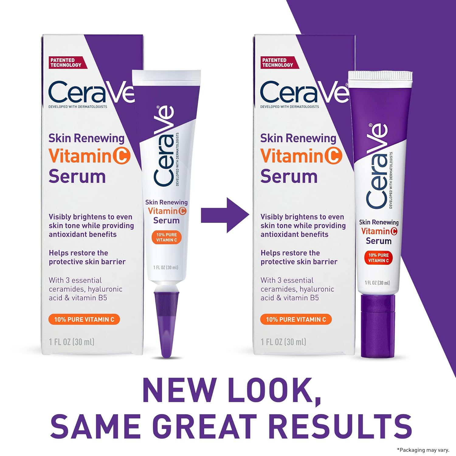 CeraVe Vitamin C Serum 10% with Hyaluronic Acid – Brightening Face Serum, Fragra