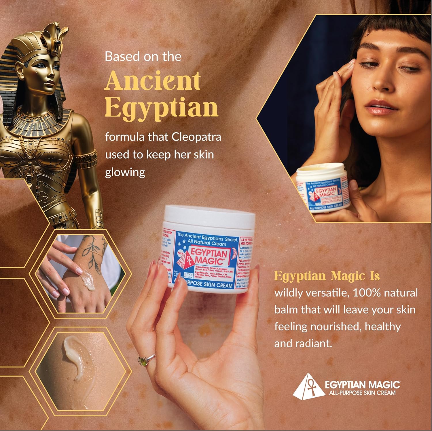 Egyptian Magic All Purpose Moisturizing Cream – Face, Body & Dry Skin Healing Ba