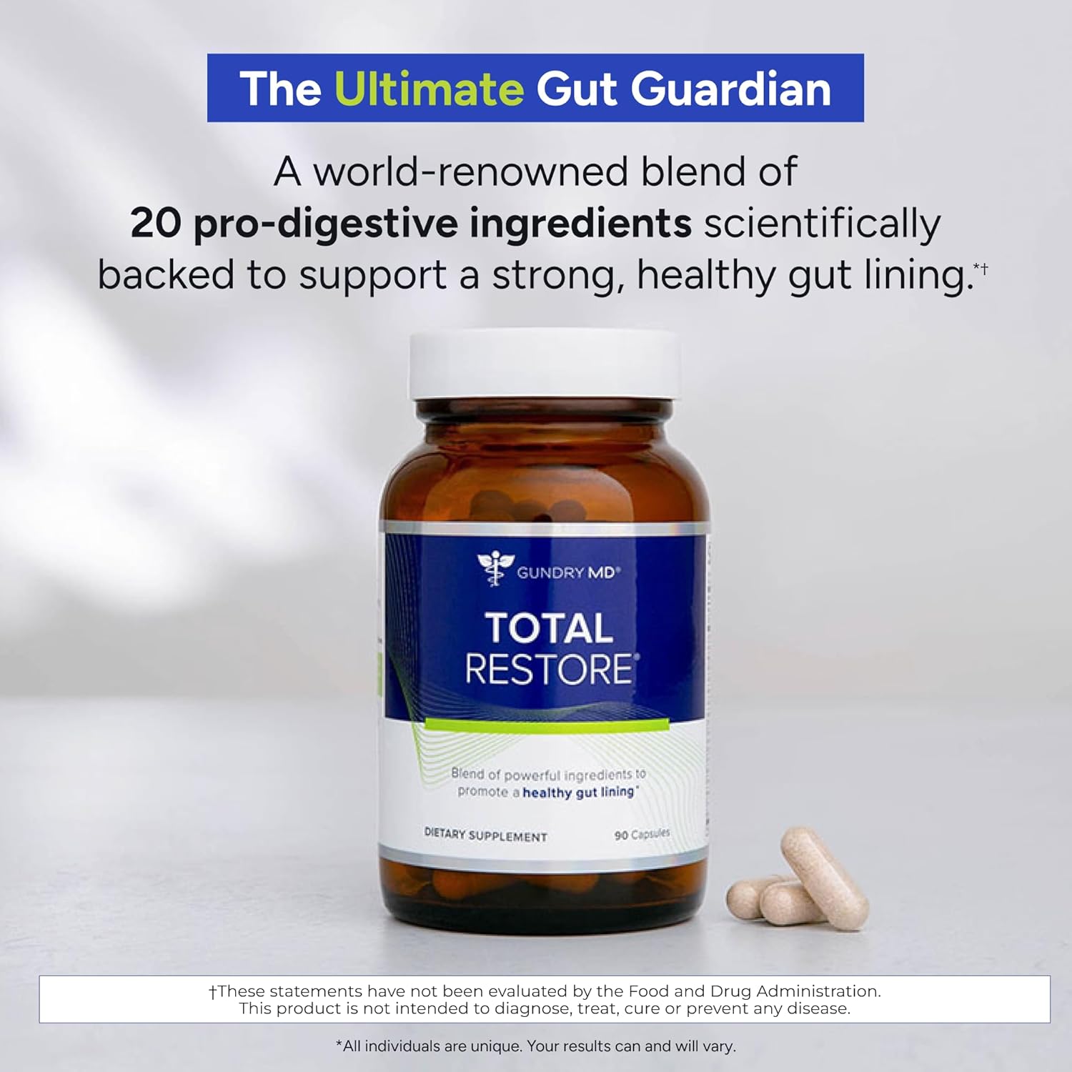 Gundry MD Total Restore – Gut Lining Support & Digestive Supplement for Gastroin