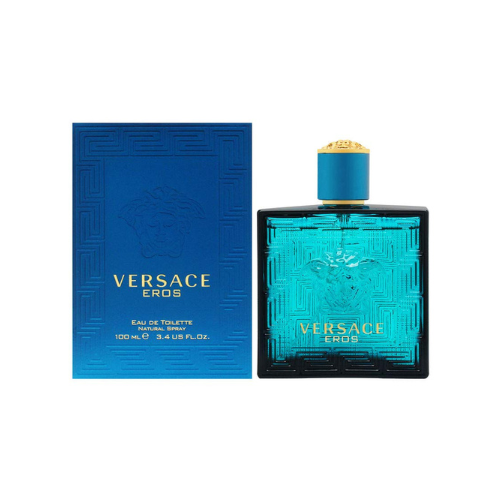 Versace Eros Eau de Toilette Spray for Men – 3.4 oz, Fresh, Woody & Oriental Fra