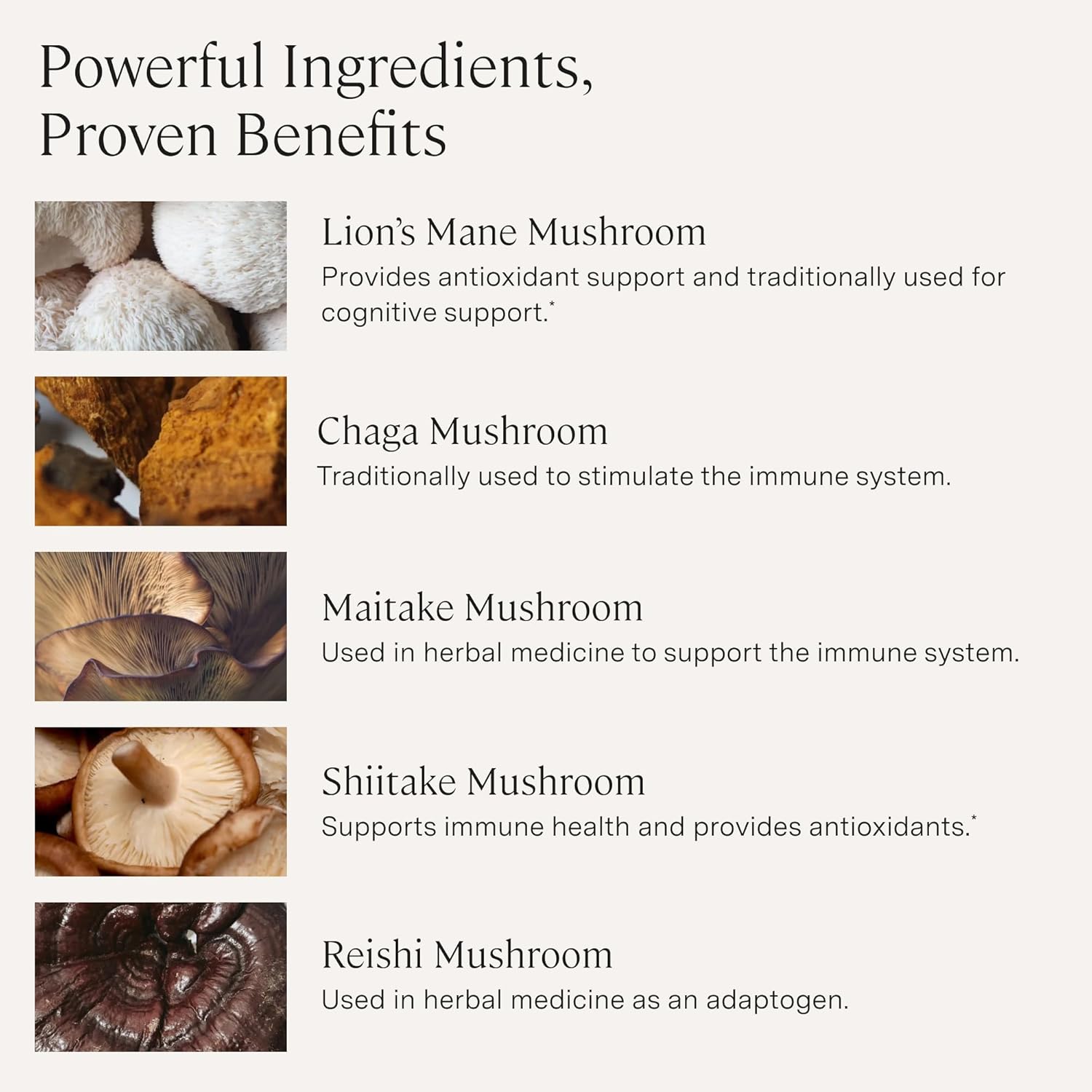 Stonehenge Dynamic Health Mushrooms 1,400 mg – 5 Mushroom Complex with Lion’s Ma