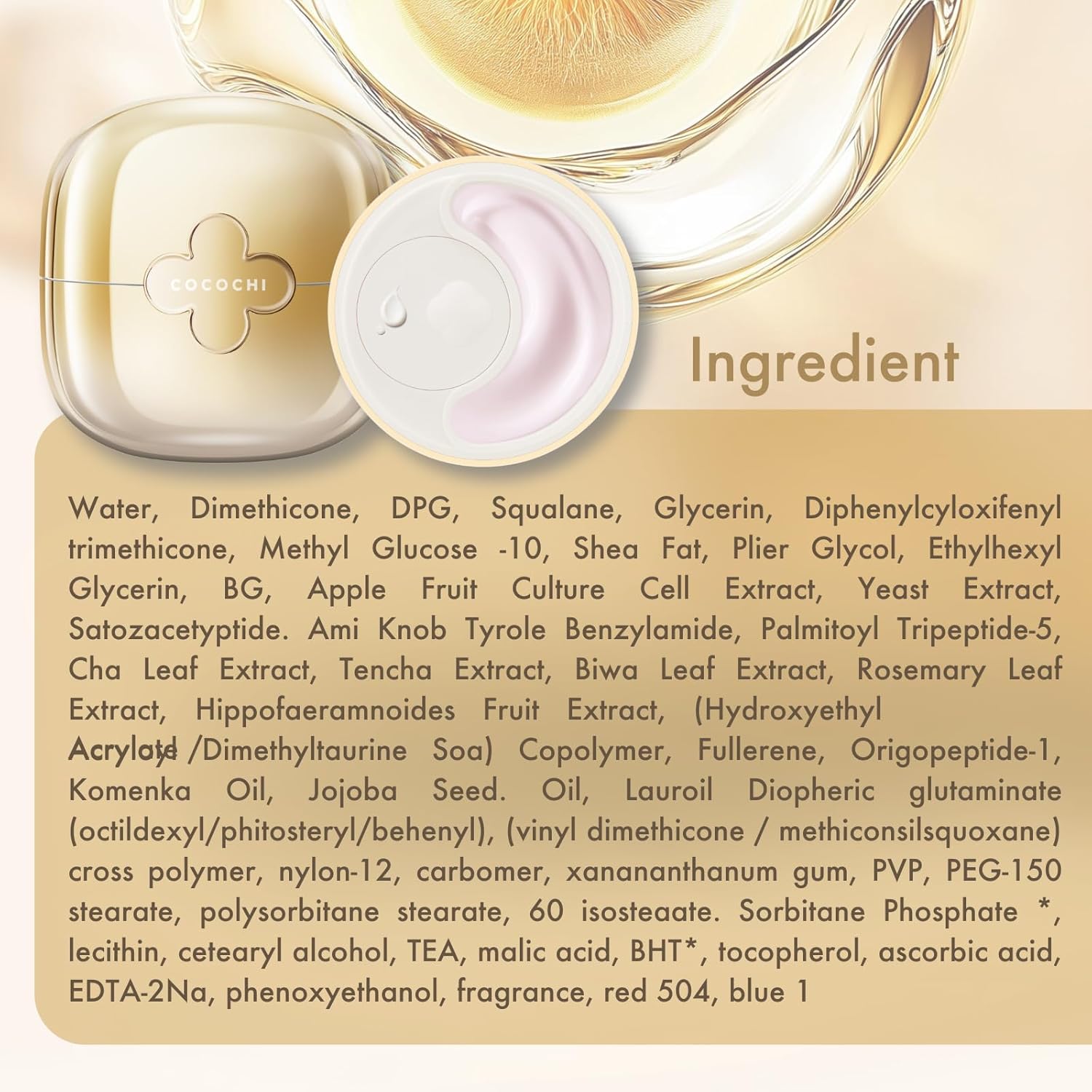 COCOCHI AG Ultimate Cream Facial Mask for Dry Skin & Fine Lines | Peptide, Colla