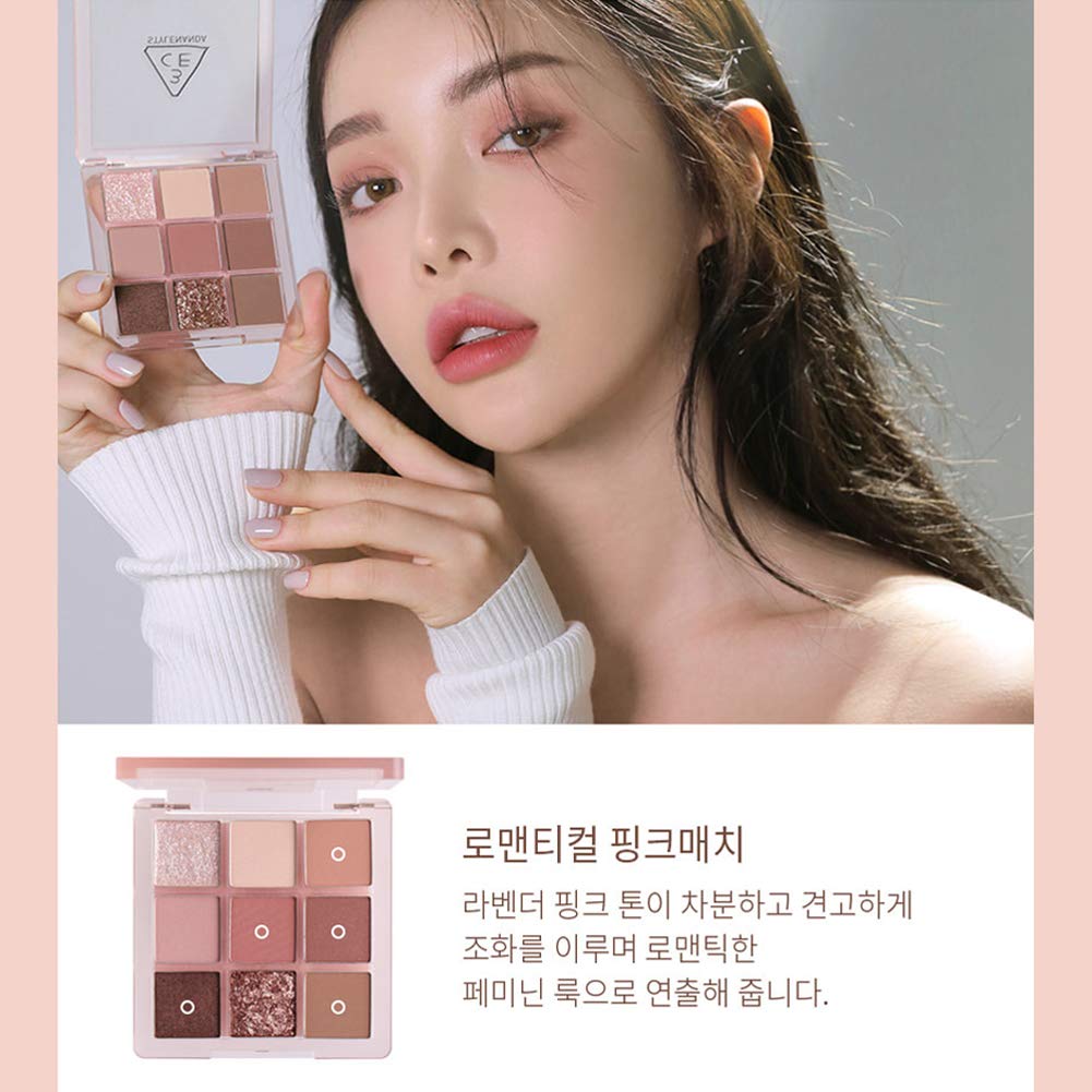 3CE Multi Eye Color Palette #Some DEF – 9-Color Pearl Glow Eyeshadow Palette, Wa